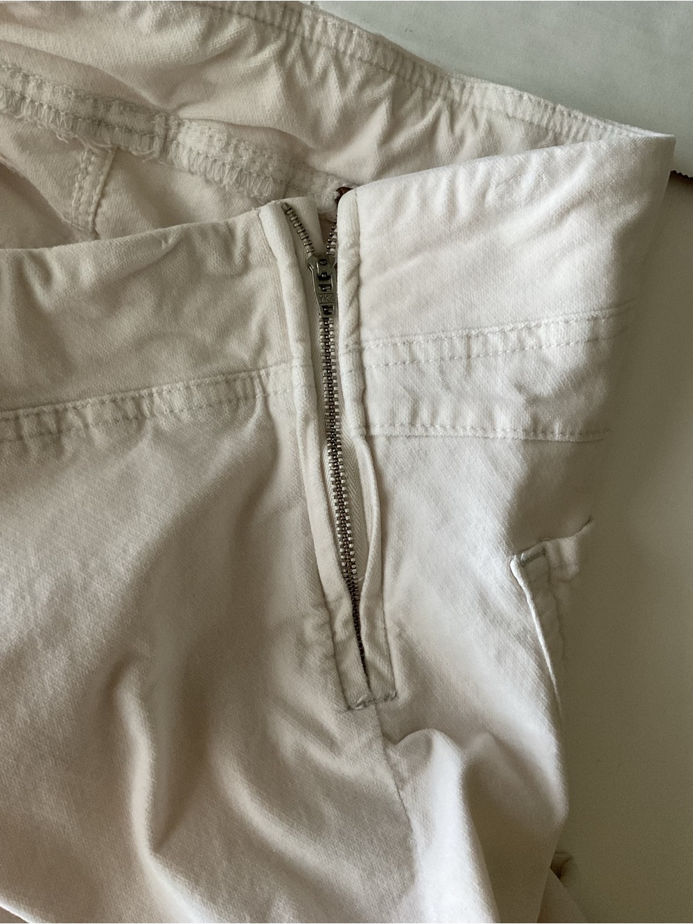 Free People In My Feelings Velvet Crop Slim Flare Pants White - Picture 8 of 12